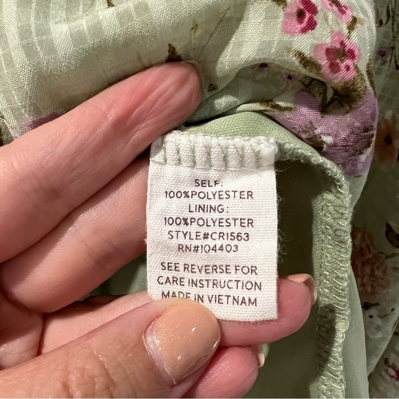 Blu Pepper Square Neck Empire Waist Babydoll Floral Dress Size Large - Picture 7 of 8